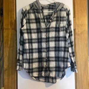 SO Monochrome Plaid Hoodie